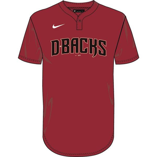 Nike Youth MLB Dri-Fit 1-Button Pullover Jersey N383 / Ny83 Arizona Diamondbacks Red