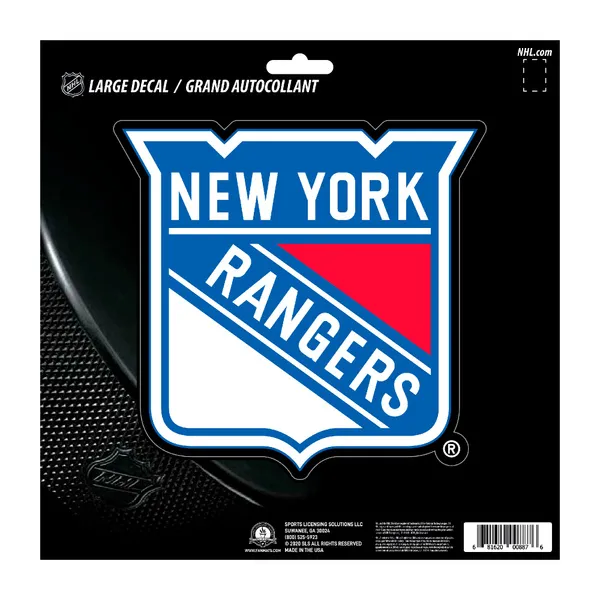 New York Rangers Perfect Cut 8"x8" Large Licensed Decal Sticker 