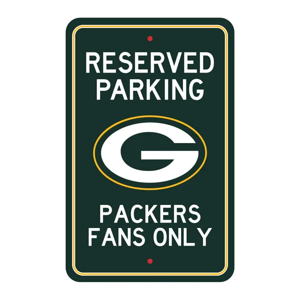Fan Mats Green Bay Packers Team Color Reserved Parking Sign Decor 18In. X  11.5In. Lightweight